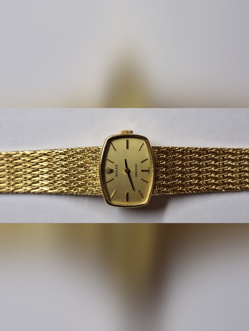 VINTAGE~ROLEX~LADIES DRESS WATCH~PRECISION~SOLID 18K YELLOW GOLD~GREAT CONDITION - Picture 10 of 16